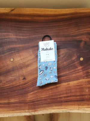 Blue Hawaiian Shell Socks