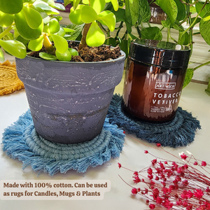 Handwoven Macrame Boho Coaster