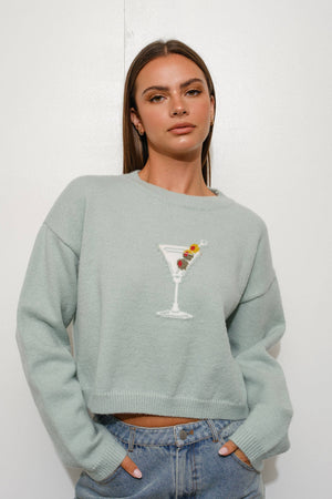 MANDY MARTINI SWEATER - Cozy, Trendy, Playful
